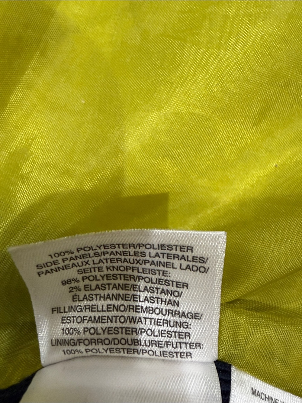 Jones New York Women's Quilted black guilted jacket with lime lining size M - Picture 5 of 5